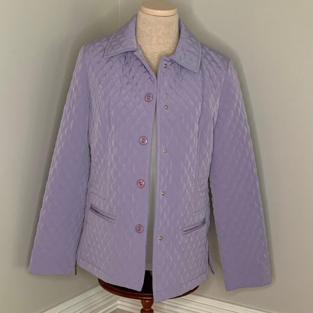 Gallery Women's Quilted Jacket Lavender Size Small